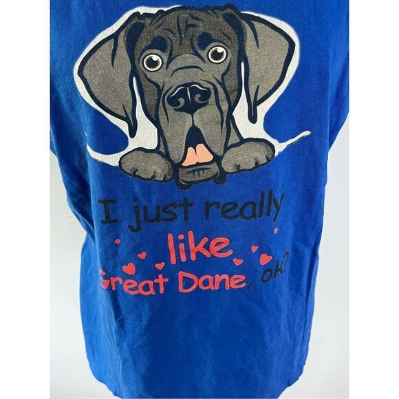 Fruit of the Loom Women’s L graphic signature “I just really like Great Dane, ok - Picture 2 of 7
